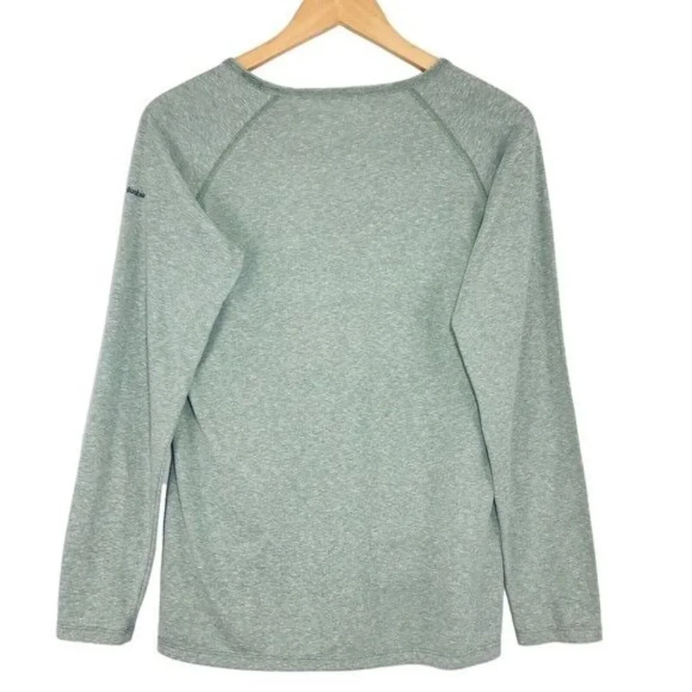 Columbia Marled Long Sleeve Active Top Green Size Medium